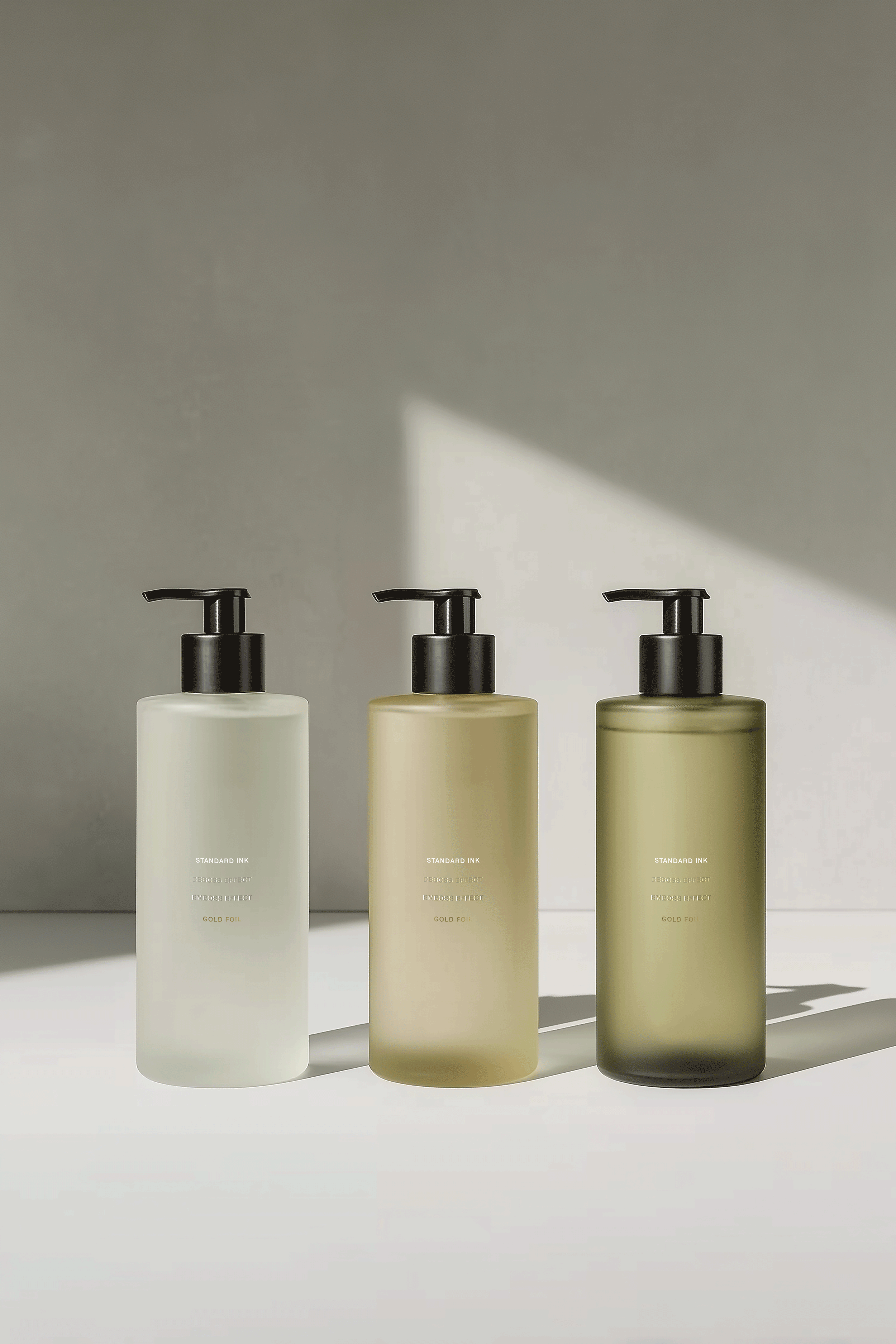 Trio Cosmetic Bottles Mockup - Digital Asset Co