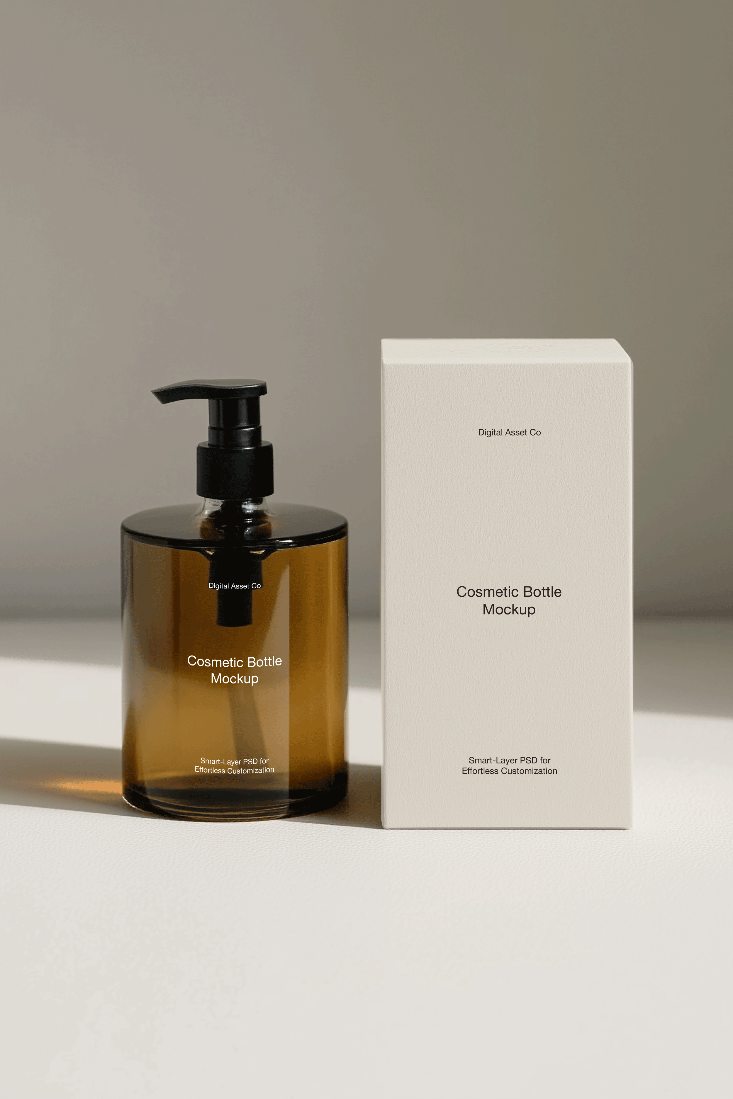 Premium Cosmetic Bottle Mockup - Digital Asset Co