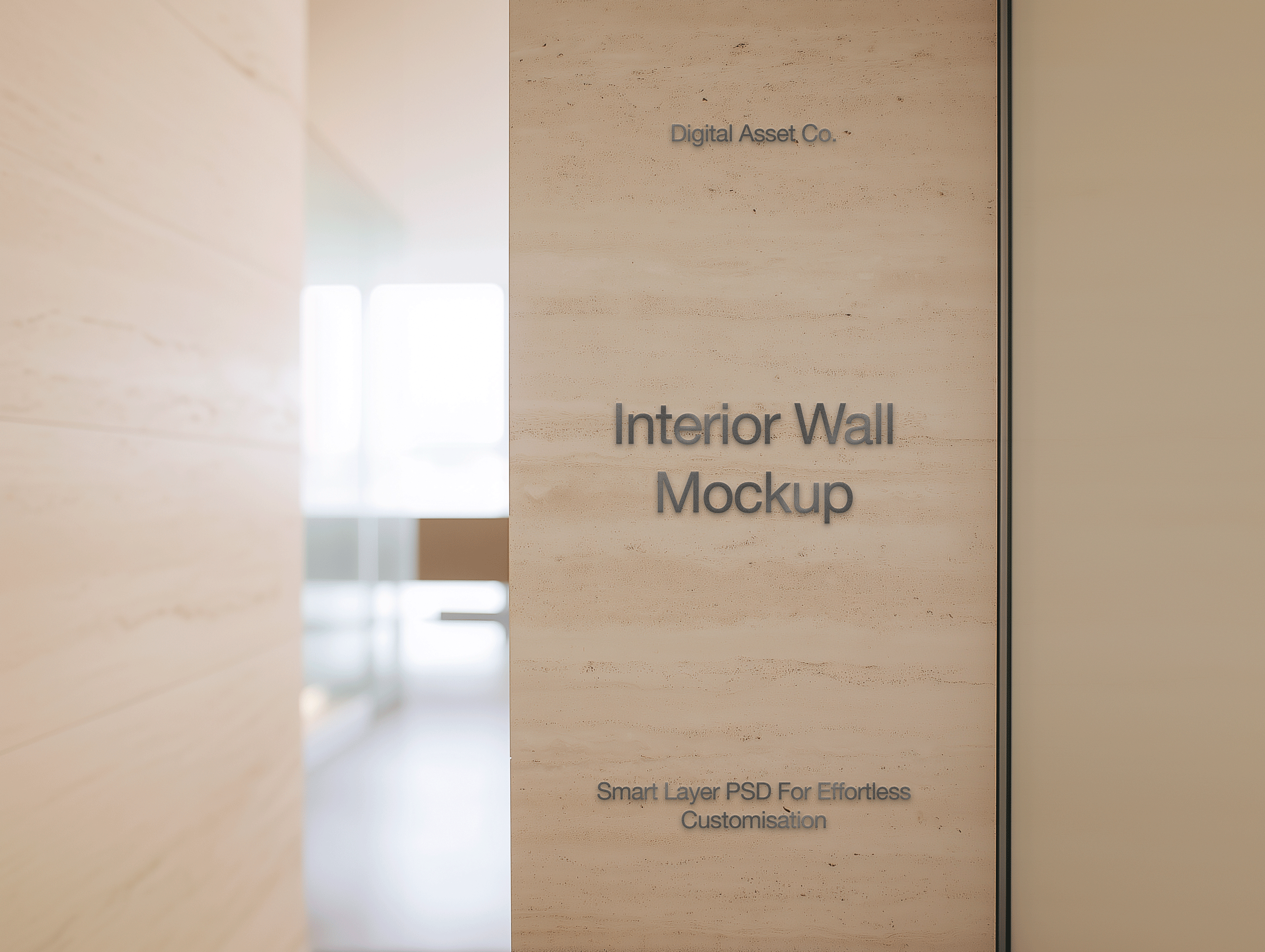 Interior Wall Logo Mockup