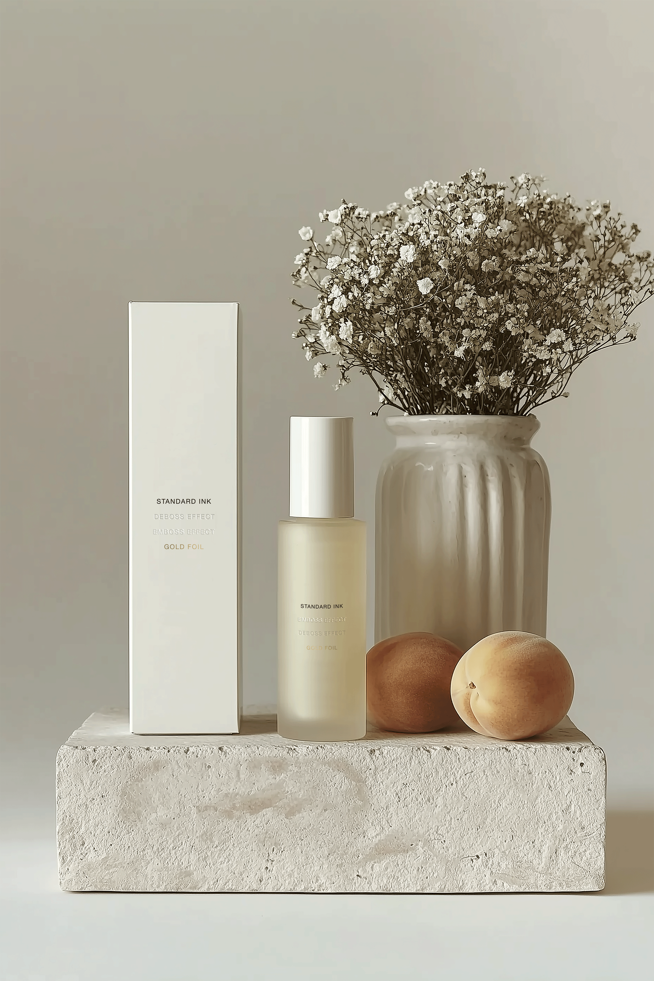 Peach Cosmetic Bottle Mockup - Digital Asset Co