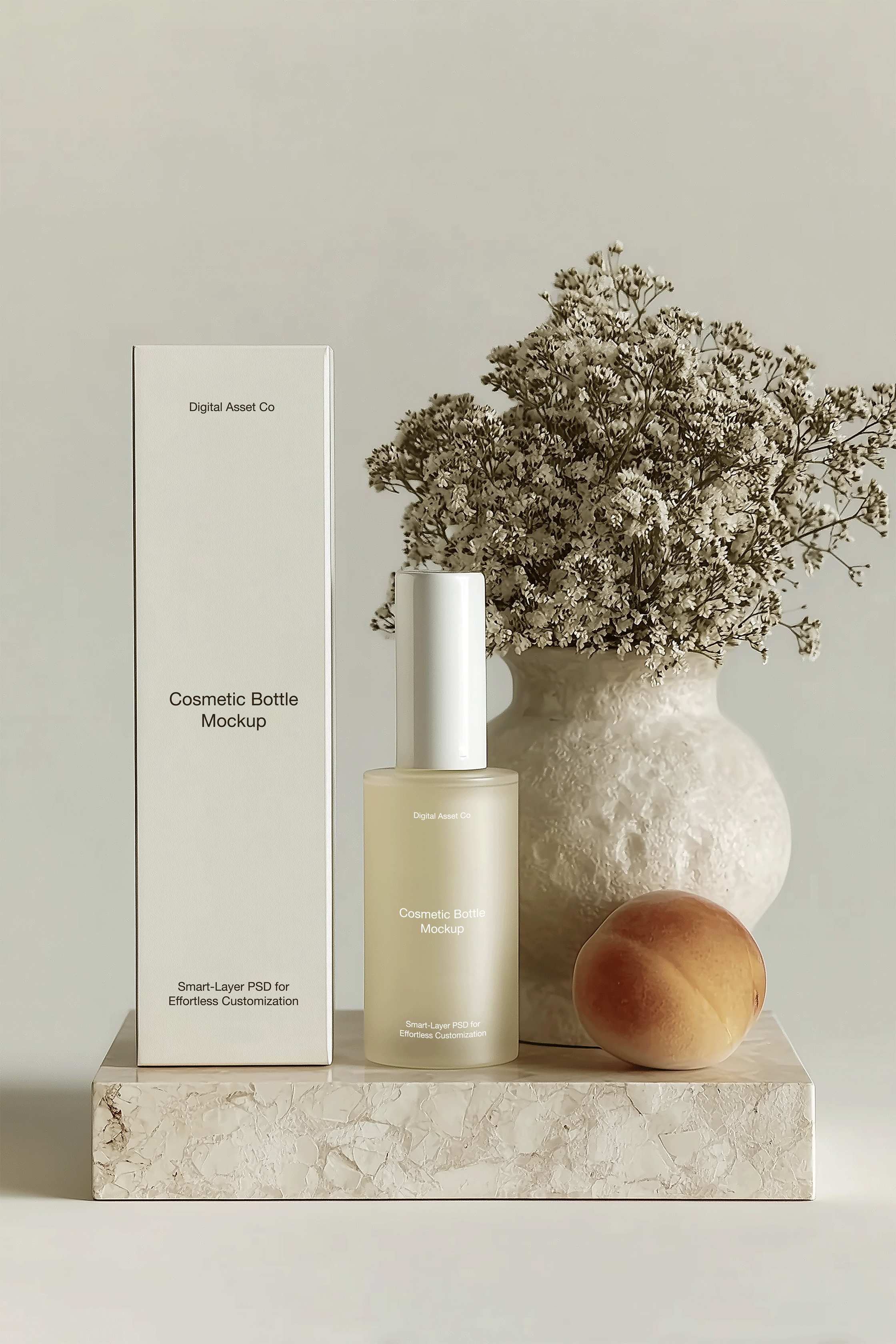 Peach Cosmetic Box Mockup - Digital Asset Co