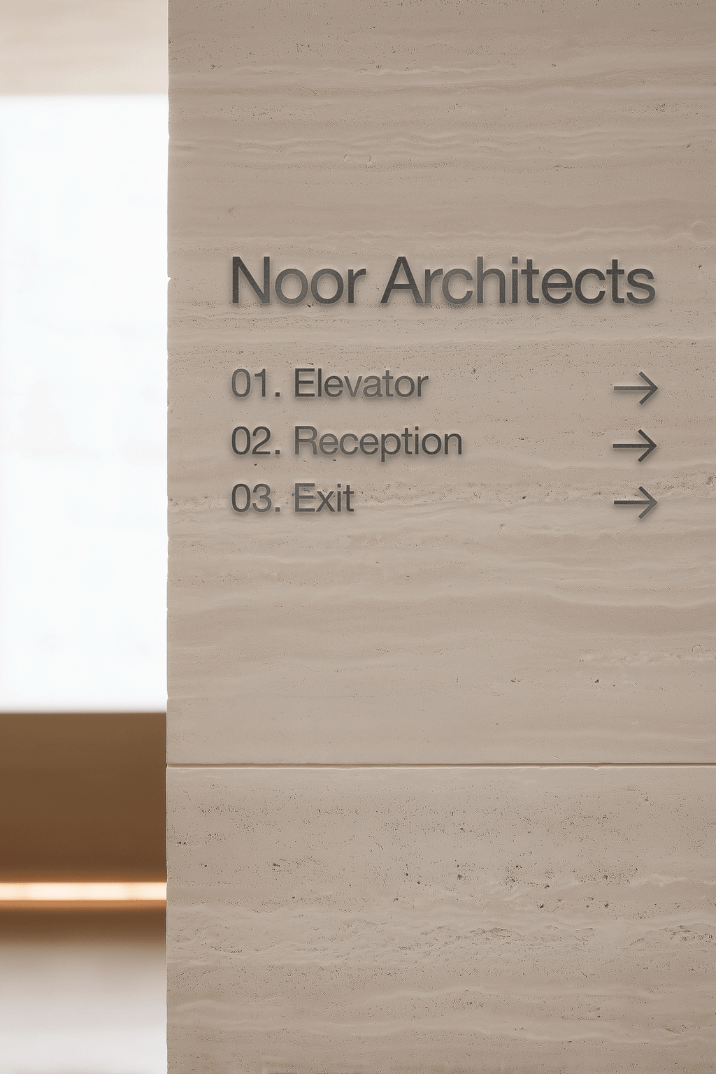 Office Wall Logo Mockup